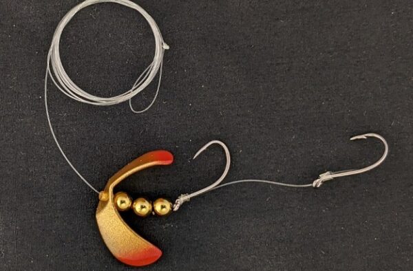 48" Tahoe Blade Fluorocarbon Harness Gold/ Red UV