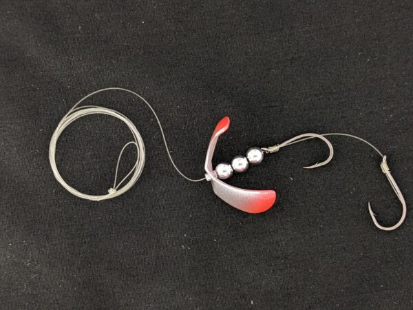 48" Tahoe Blade Fluorocarbon Harness Silver/ Red UV